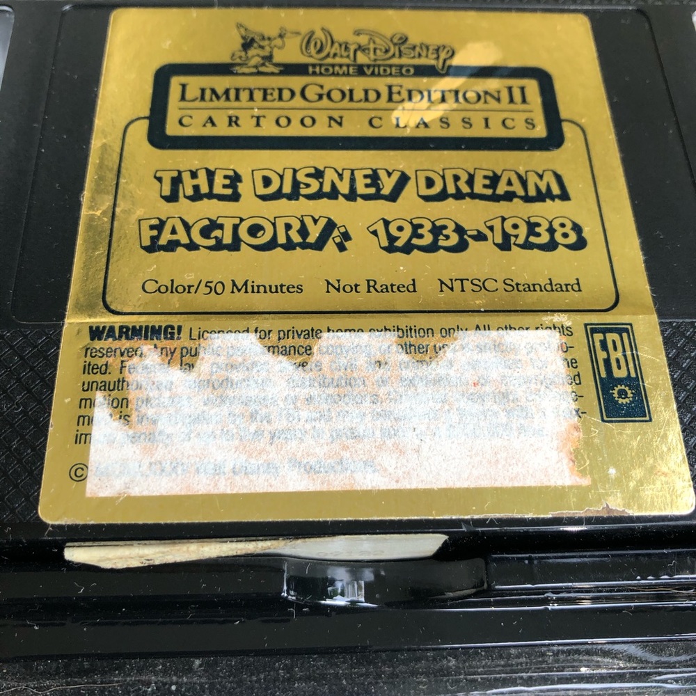 Vintage VHS "The Disney Dream Factory 1933-1938"